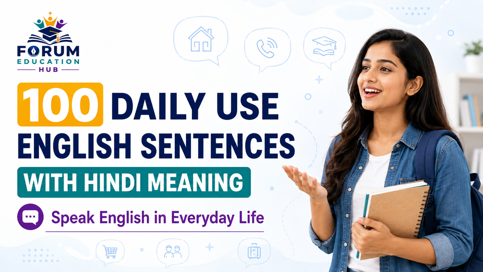 100 Daily Use English Sentences with Hindi Meaning