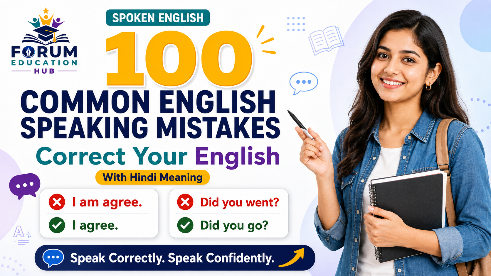 100 Common English Speaking Mistakes With Hindi Corrections